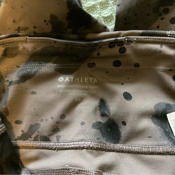 Athleta Women's Brown Floral Rainier Reflective Tight High Rise Leggings Size XS - Picture 11 of 16